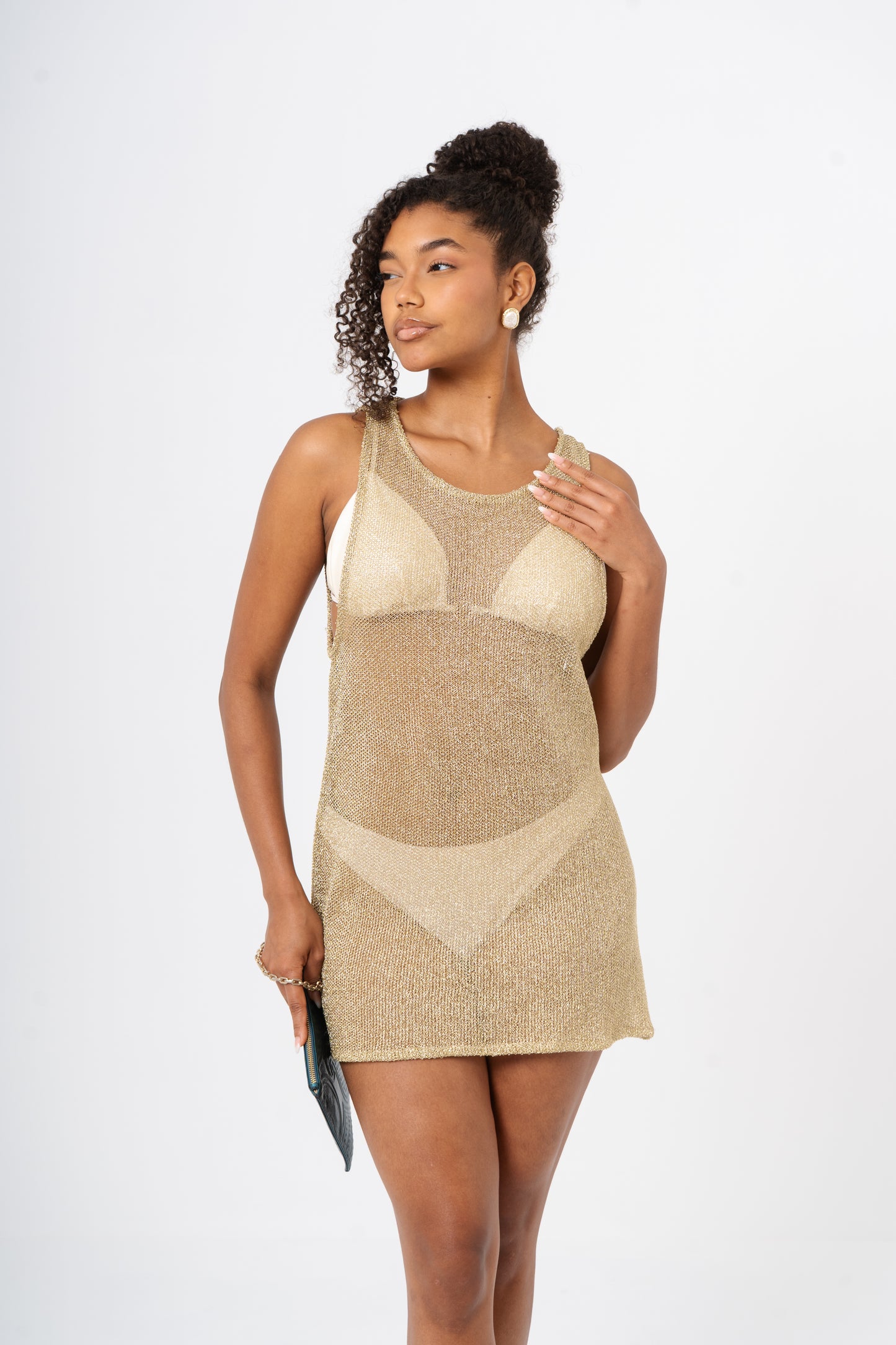 Golden Knit Cover-Up