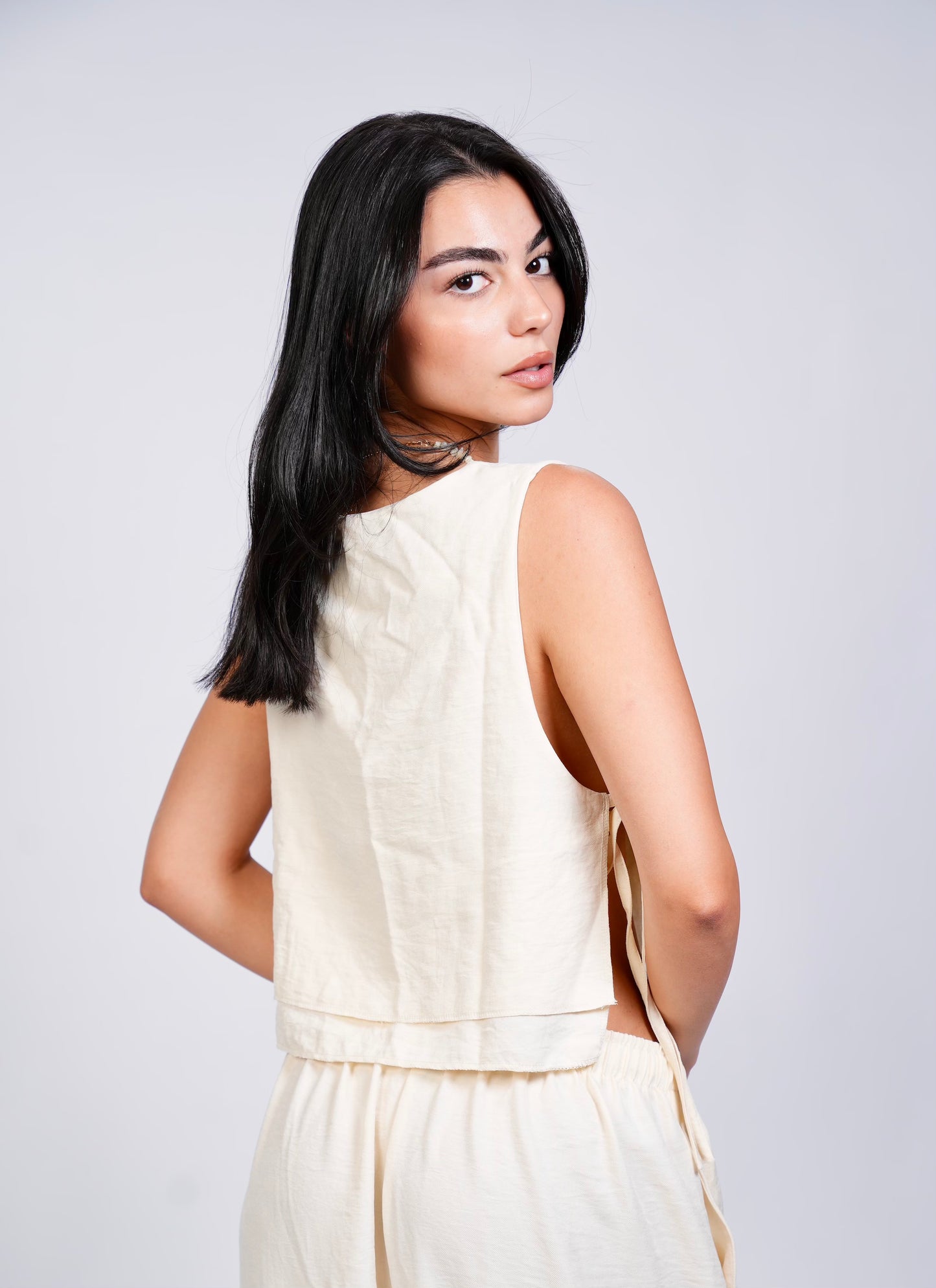 The Linen Double-Layered Top