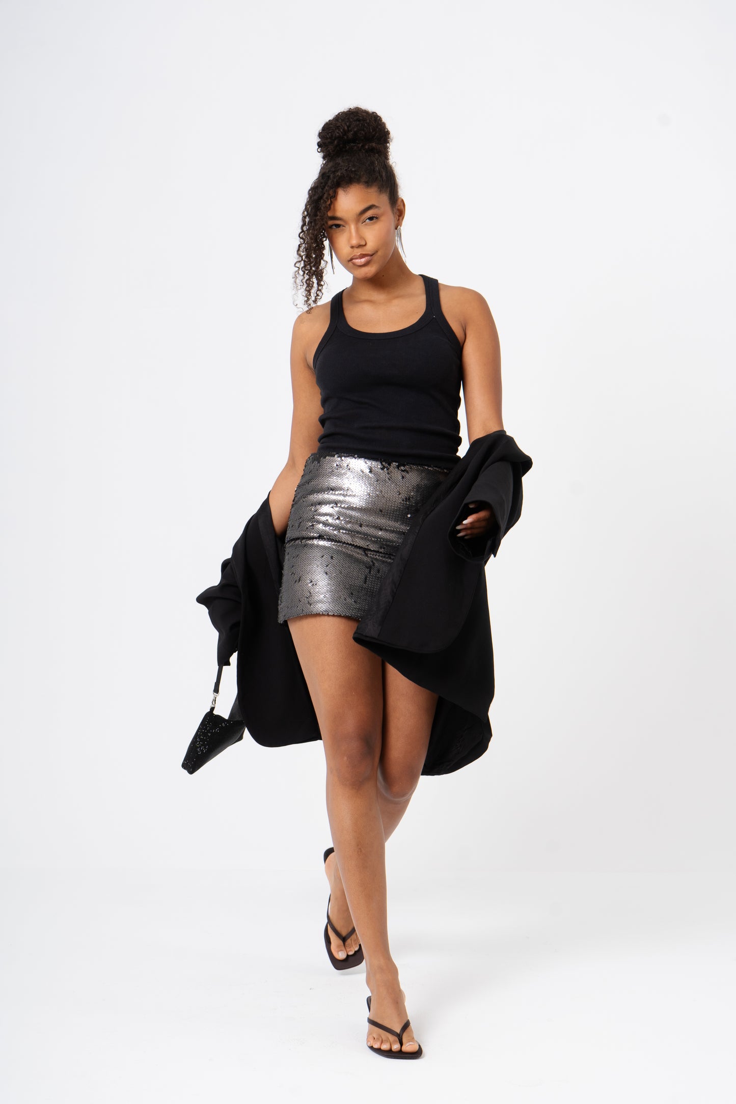 Round neck ribbed top