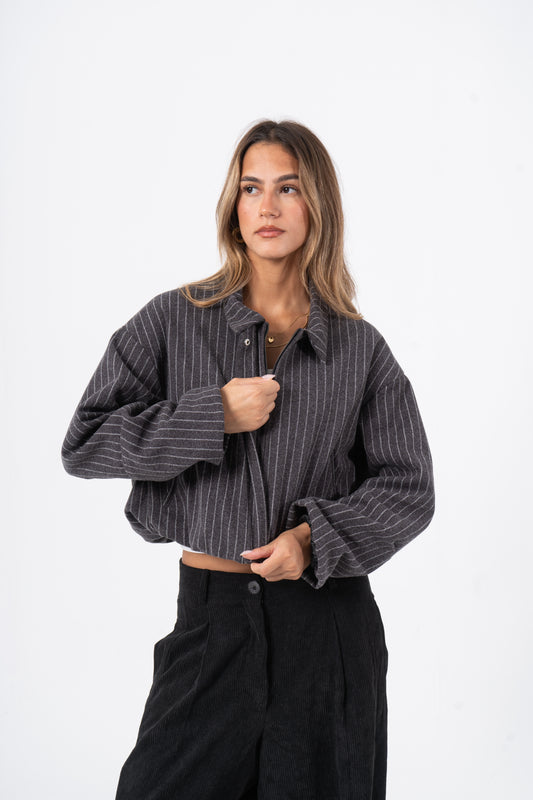 Stripes wool Bomber