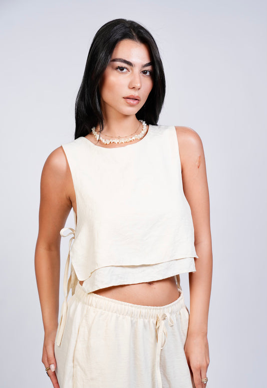 The Linen Double-Layered Top